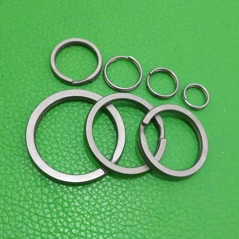 Фото Круглый металлический титановый брелок TC4 Ti 10 шт., брелок для ключей EDC с разрезом, цепочка для ключей 10 мм/12 мм/14 мм/18 мм/25 мм/28 мм/32 мм FW136 №4