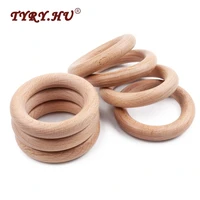 tyry hu50pcs405570mm beech wood ring food gradebpa free wooden teether baby products diy for infant teething toys baby product