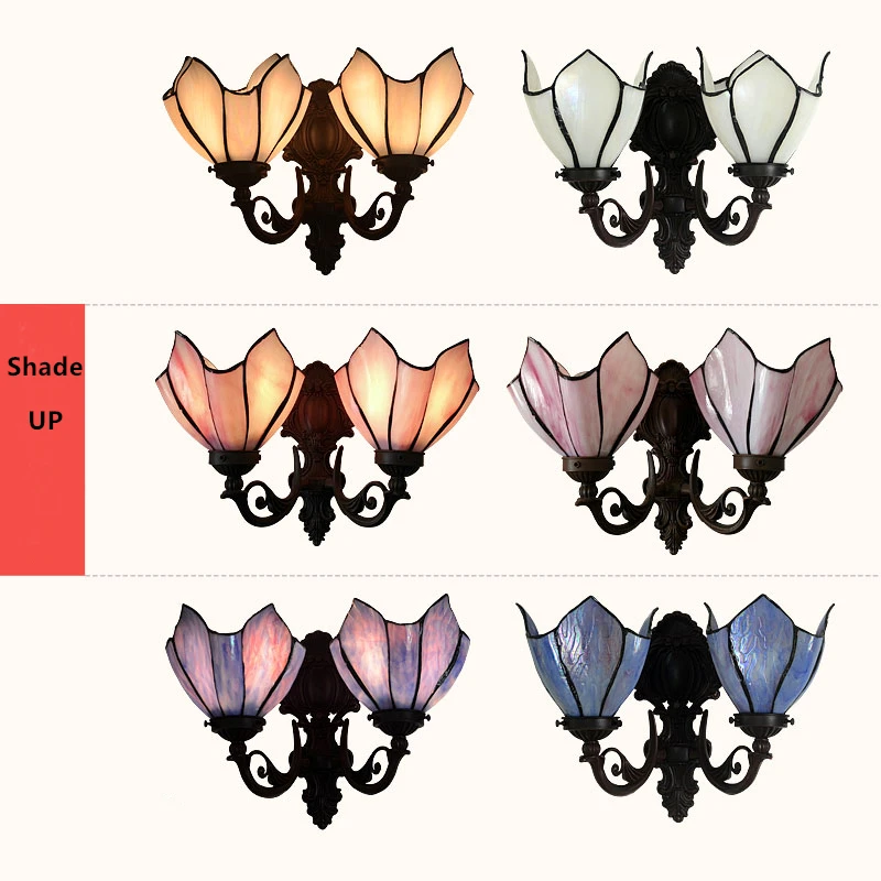 Настенный светильник из стекла FUMAT художественный Точечный с белым витражом для