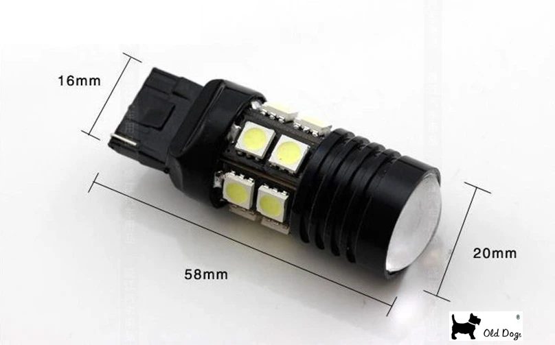 2 шт. T20 7440 W21W 7441 белый чип CREE R5 + 12 SMD СВЕТОДИОДНЫЙ фонарь заднего хода высокой