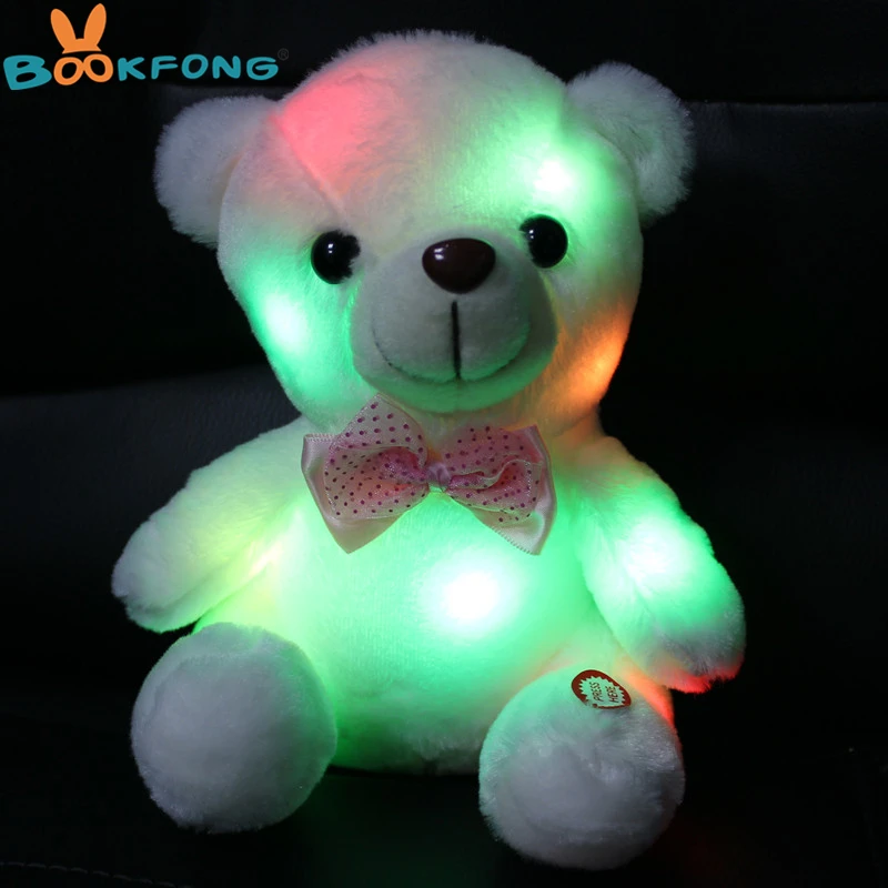 

BOOKFONG светильник Up 20 см Красочный светящийся плюшевый мишка светящиеся плюшевые игрушки Мягкий Мишка милые подарки для детей