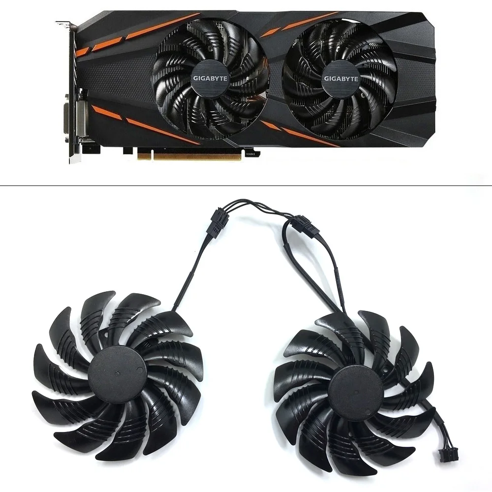 Кулер для ПК Gigabyte Geforce GTX 1050 1050TI 1060 1070 1070TI G1 Radeon RX 570 580 470 | Компьютеры и офис