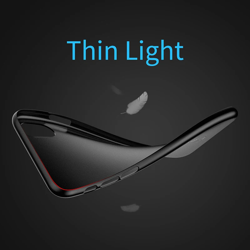 Baseus Luxury Ultra Thin Phone Case for iPhone X Slim Frosted Cover Transparent Smooth Back For Fundas |
