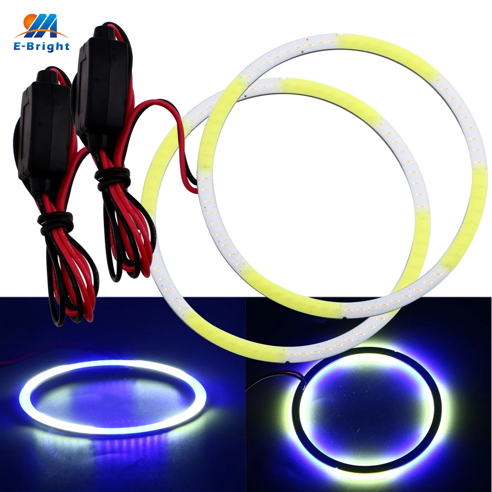 8 шт. (4 пары) COB Авто гало кольца на передние фары 9 30 в Ангельские глазки мотоцикл
