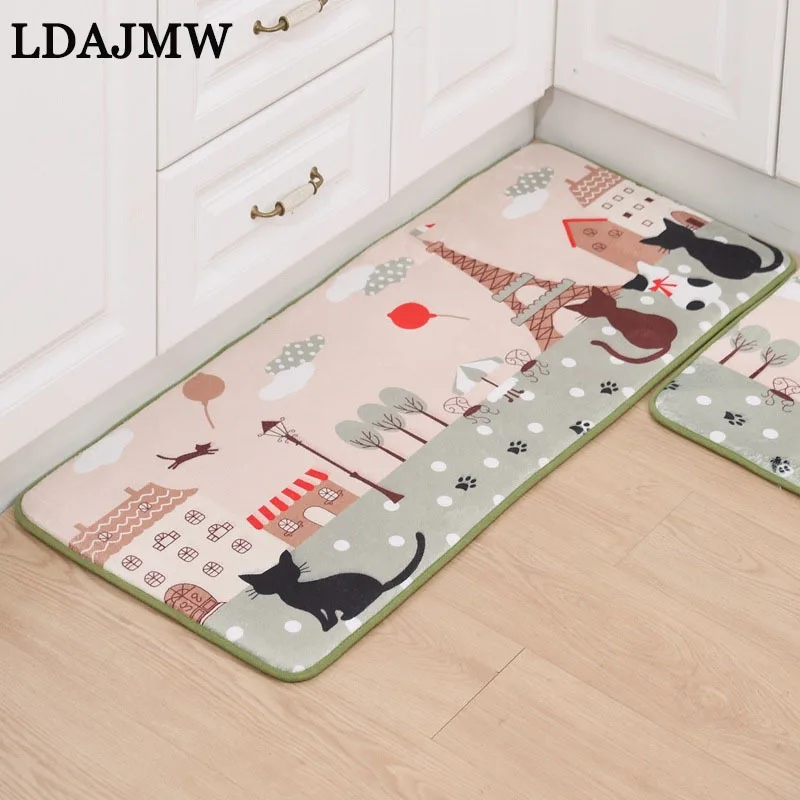 LADJMW Cartoon Thickening Land Printing Bedroom A Living Room Carpet TOILET Water Uptake Home Door Non-slip Pad Customized Fund | Дом и сад