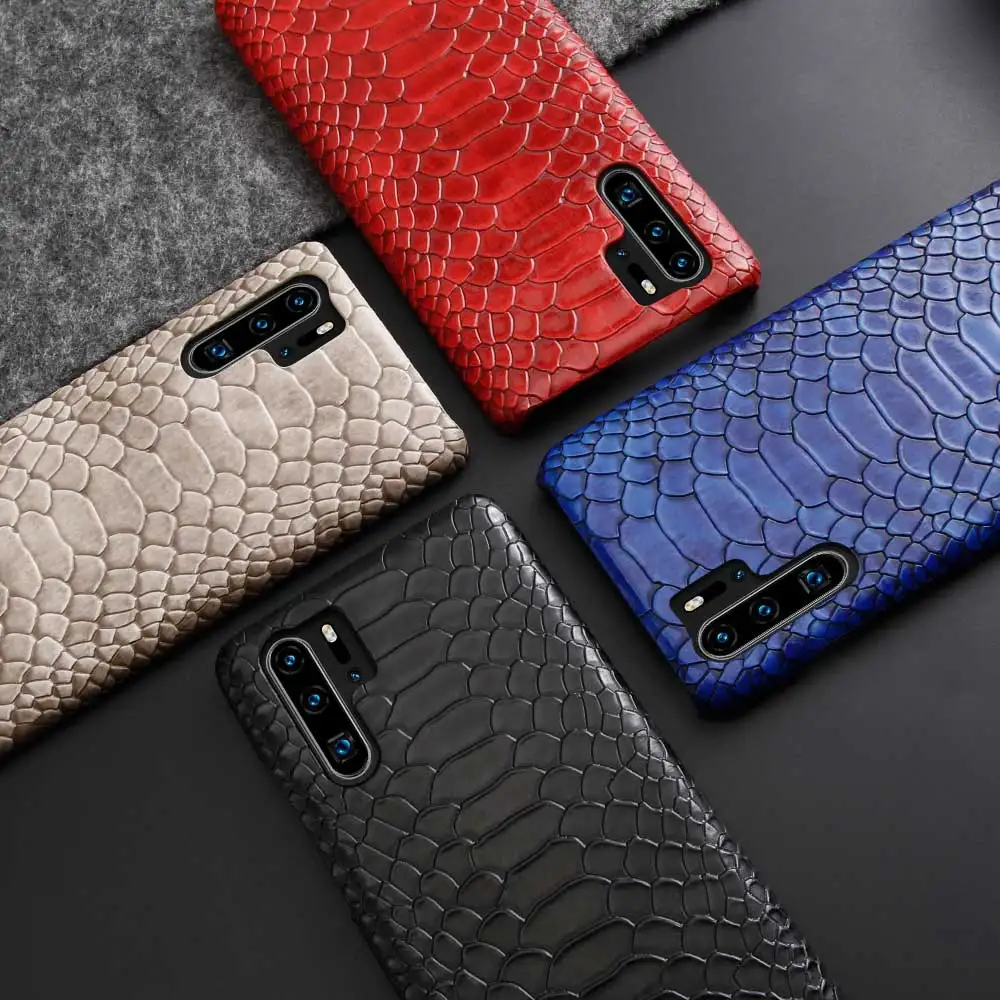 Boucho кожаный чехол для телефона из змеиной кожи для huawei P30 P20 lite Pro mate 20 RS P30lite P20pro P20lite P30pro 20RS жесткий чехол из поликарбоната