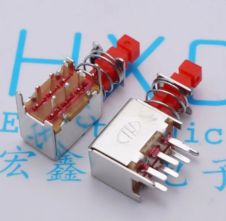 A03 PS22F03 Red Lock 5 шт. красный черный синий A03 PS-22F03 PS-22F05 6 шпильки самоблокирующийся или Мгновенный Такт Тактильные кнопочные переключатели A04 - Цвет: A03 PS22F03 Red Lock
