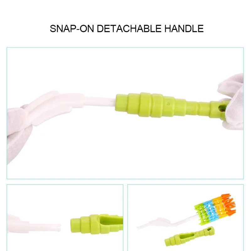 Двухцветная силиконовая головка бутылка для детского молока 360 градусов