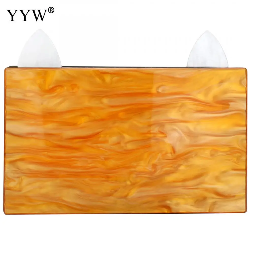 Акриловая модная дизайнерская вечерняя сумка клатч женская на плечо с цепочкой