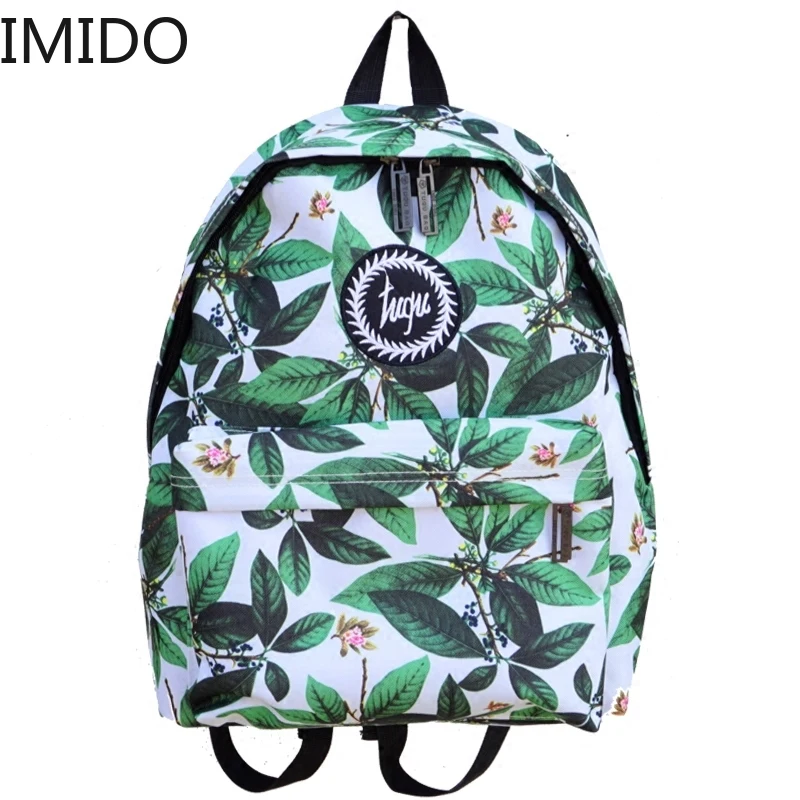 IMIDO модные новые брендовые холщовые женские рюкзаки с цветочным принтом женская