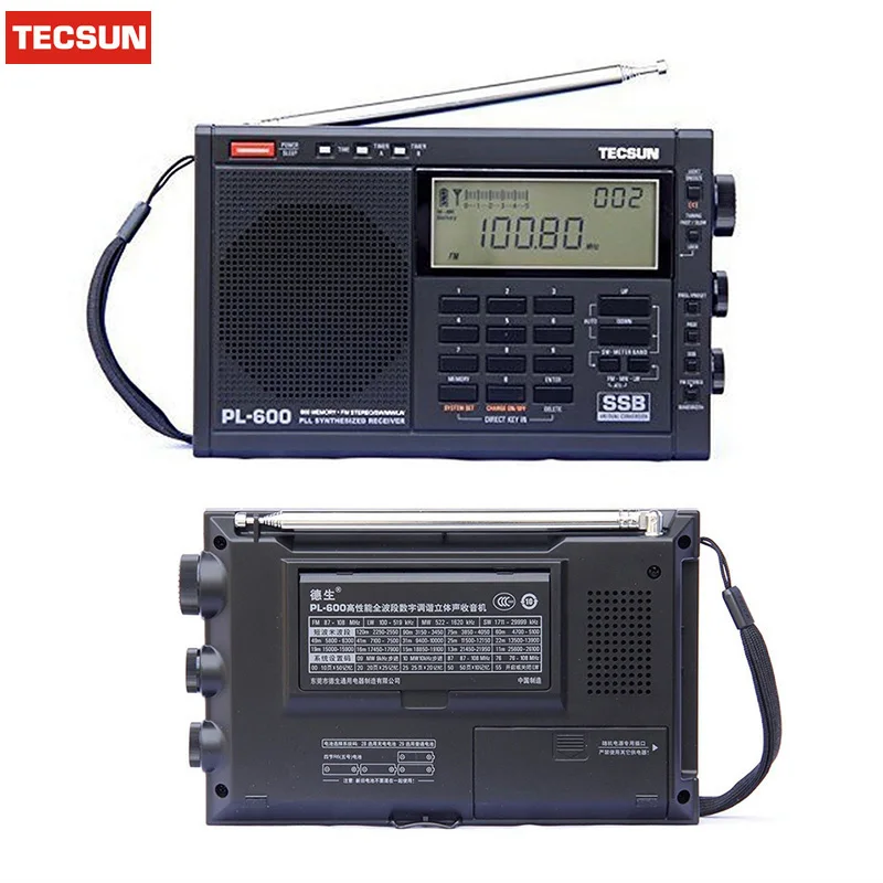 Tecsun pl600 FM радио стерео PL-600 fm радио часы радио цифровой приемник SSB радио Цифровая Демодуляция