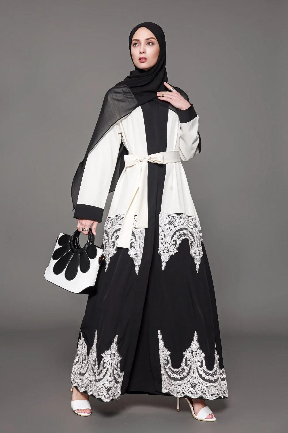 Женское мусульманское длинное платье с принтом Abaya Jilbab повседневное