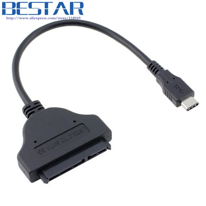 

Type-C USB 3.1 Male to SATA 22 Pin 2.5" Hard disk driver SSD Adapter Cable for Macbook & Laptop USB-C SATA