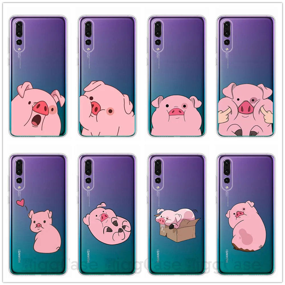 Забавный милый поросенок напечатанный телефон для huawei P10 P20 P30 Lite Pro чехол