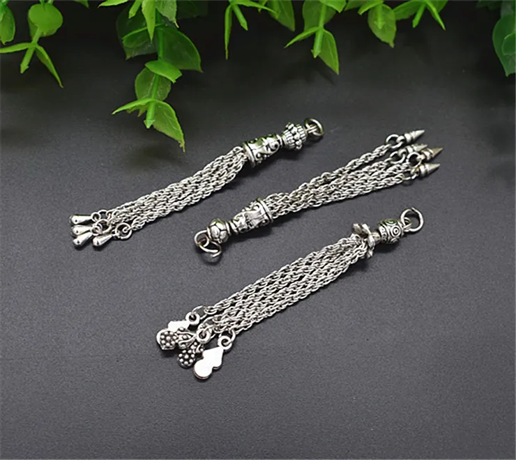 1pair Antique Silver Plated Alloy Tassel Pendant For Making Handmade DIY Jewelry | Украшения и аксессуары