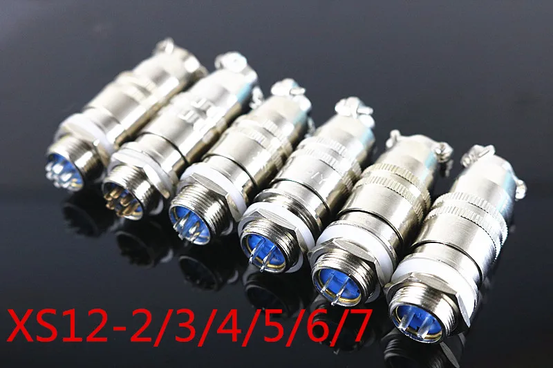 

Авиационный штекер XS12, 12 мм 2 3 4 5-контактный разъем, квадратная/круглая воздушная вилка, 1 комплект