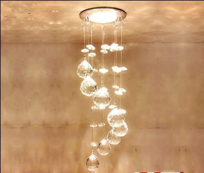 Nueva suspensión colgante cristal LED 3 W mini lámpara de techo pasillo balcón pasillo Sala iluminación interior