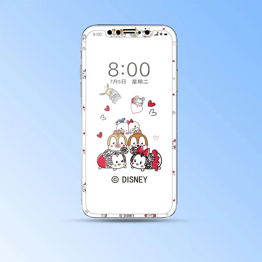 Мультяшный протектор экрана для iPhone X XS Max XR закаленное стекло мышь собака милый полное покрытие принцесса 3D изогнутое окаймление стеклянная пленка SJ21 - Цвет: HV10