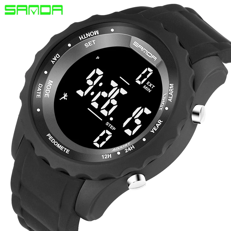 Цифровые мужские спортивные военные часы Смарт счетчик шагов секундомер Фитнес