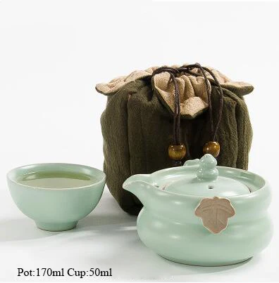 Style C Чайный сервиз TANGPIN, керамический чайник, чайник gaiwan, чашка чая, портативный чайный сервиз для путешествий, китайские чайные наборы кунг-фу - Цвет: Style C