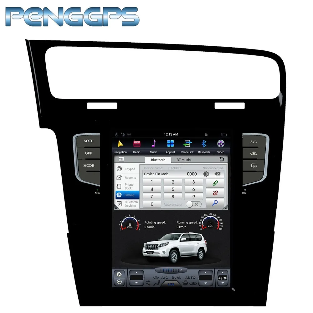 10,4 дюймов Tesla стиль 64G Android 7,1 Автомобильный gps навигация для Volkswagen VW GOLF 7 2013- dvd-плеер wifi ips экран головное устройство