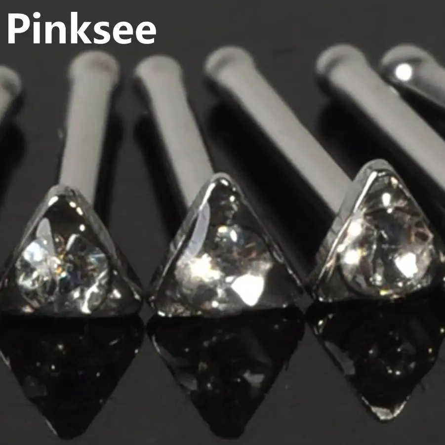 60 шт./компл. хрустальные стразы кольцо для носа модные украшения тела шпильки