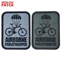 airborne paratrooper embroidery tactical patch stickers hook loop high quality badge army fan badge on backpack chapter patch