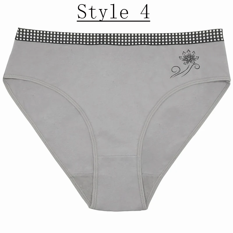 Style 4 1 шт., XXL, 3XL, 4XL, женские трусики большого размера, модное милое нижнее белье из 95% хлопка, женские удобные дышащие мягкие трусы высокого качества - Цвет: Style 4