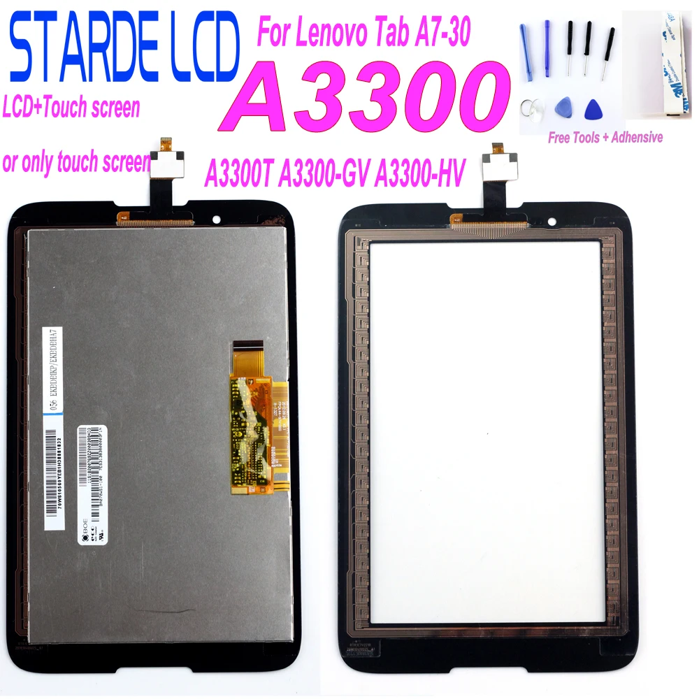 Для Lenovo Tab A7 30 A3300 A3300T GV LCD дисплей сенсорный экран дигитайзер стеклянный панель