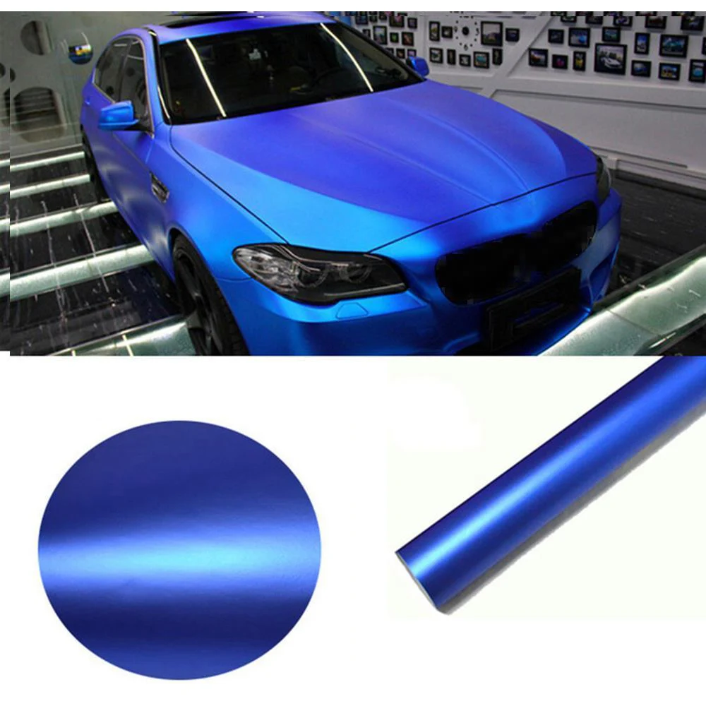 Матовая виниловая пленка для автомобиля 1520x500 мм|decal sticker|car mattblue vinyl wrap |