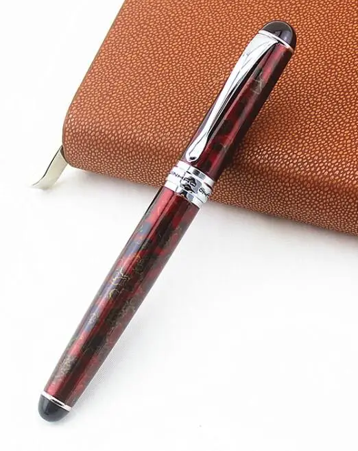 Чернильное Jinhao перо X750 Серебро Нержавеющая Сталь Офисные принадлежности Подарки для письма бизнес 18KGP тонкий перьевая ручка из металла - Цвет: W