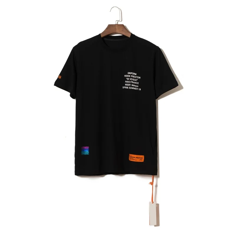 18ss Heron Preston футболки для мужчин и женщин Уличная Повседневная с красным