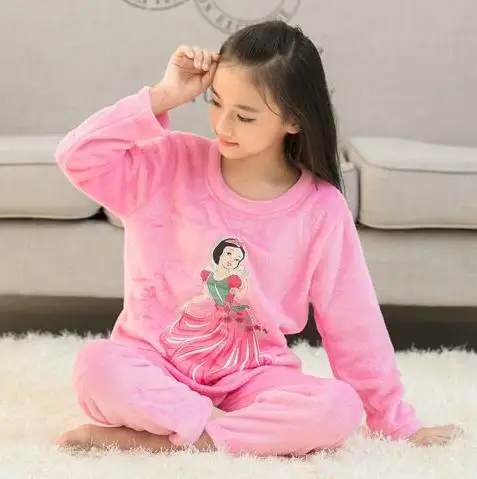 style 15 Детская теплая одежда для сна с длинными рукавами фланелевые пижамы с героями мультфильмов для мальчиков и девочек, Осень-зима, Детский коралловый бархат Главная Одежда - Цвет: style 15