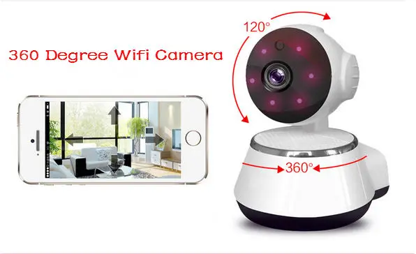 Yobang Security Smart CCTV Беспроводная IP камера 720P HD App контроль 180 градусов