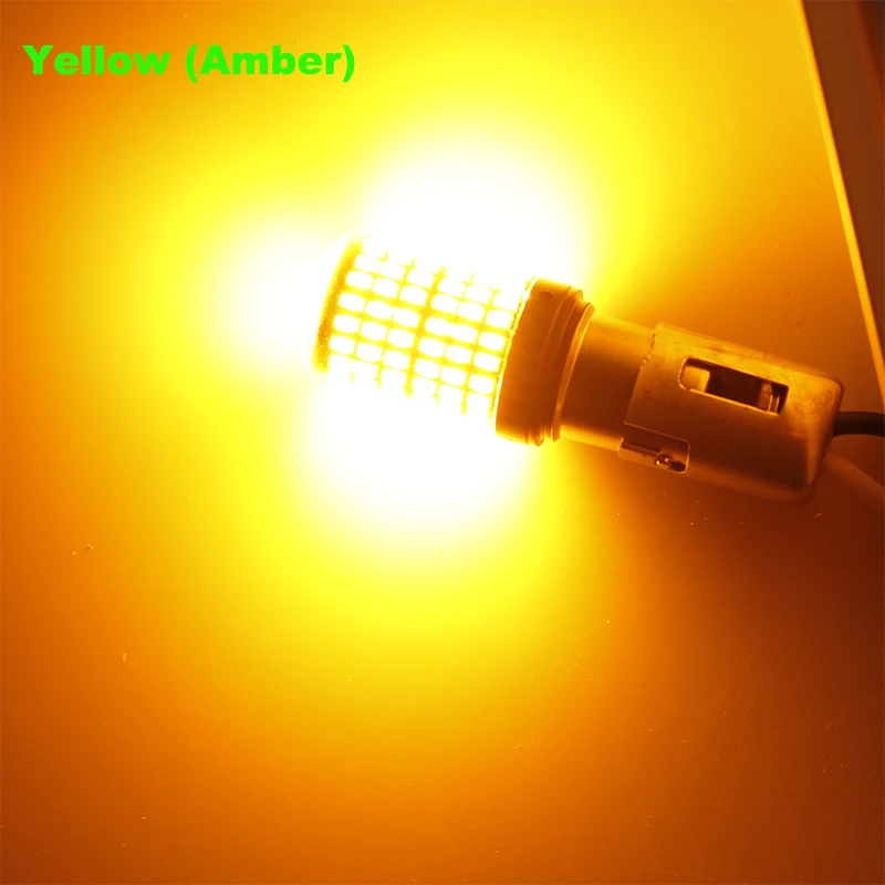2 шт. 1156 P21W BA15S PY21W BAU15S Canbus автомобильная лампа 144SMD 12-24 В без гипер-вспышки задний тормоз сигнальный светильник поворота для Audi Passat