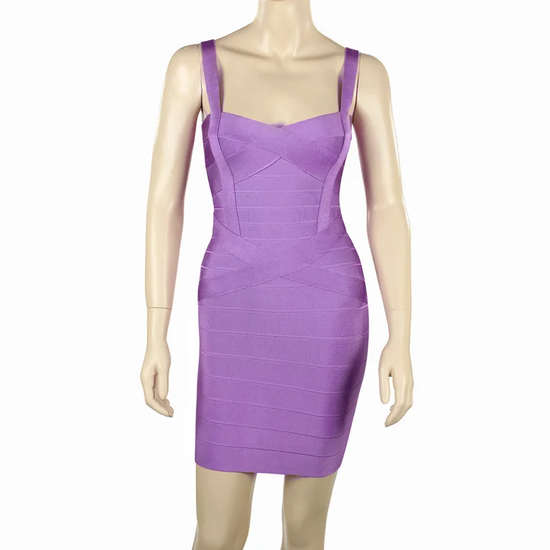 Лавандовые Спагетти ремень Милая bodycon сексуальные женские hl бинты из вискозы