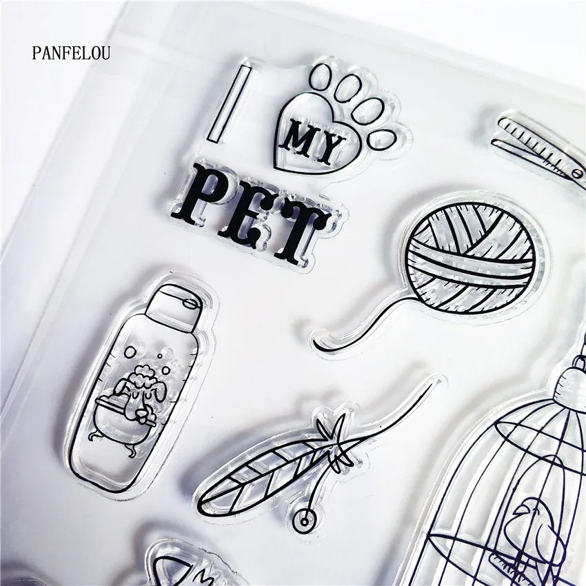 Клетка PANFELOU клетка для собак прозрачные силиконовые резиновые штампы Мультяшные