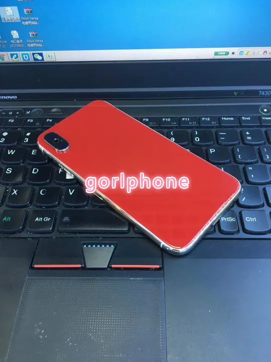 Для iphone X Розовый Красный Синий Желтый стекло Полный комплект корпус с оригинальным цветом серебристый и черный цвет металлический каркас Замена