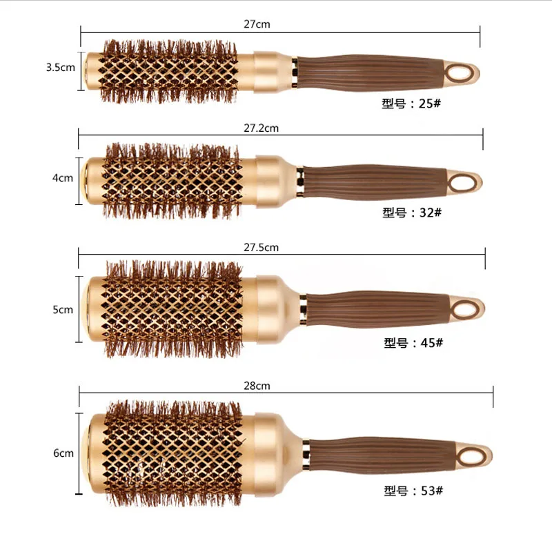 Антистатическая круглая щетка для волос бочка женщин влажная кудрявая Detangle