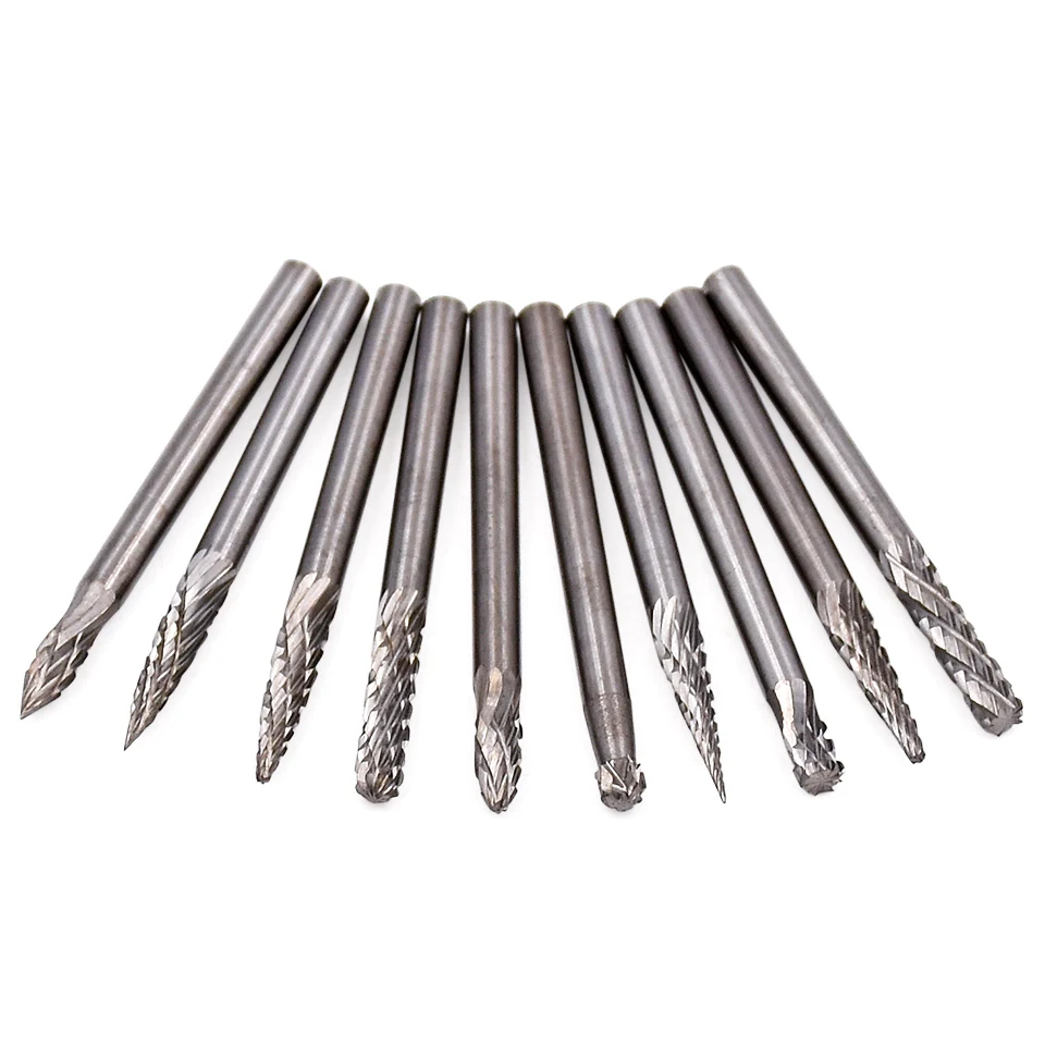 10 шт. карбид вольфрама роторные пилки абразивные Инструменты шлифовальные буры