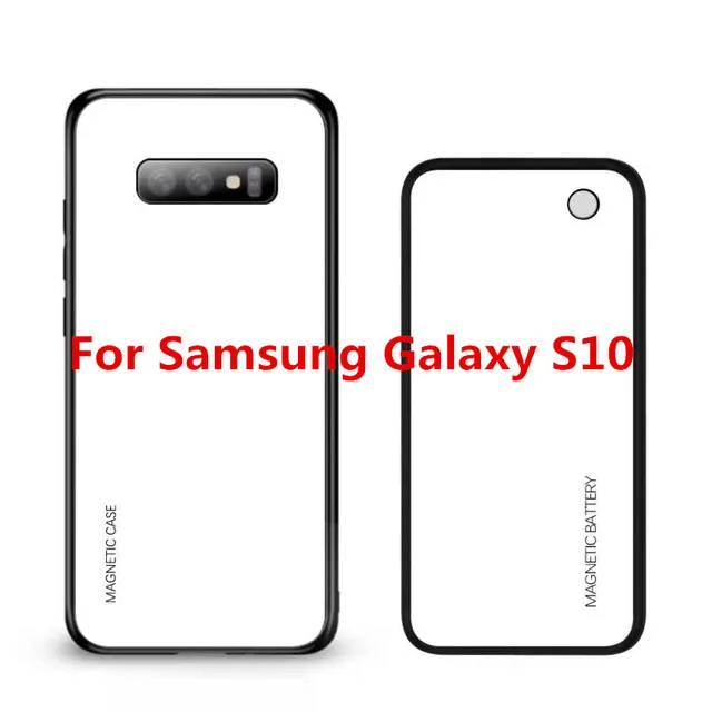 White For Galaxy S10 5000 мАч для samsung Galaxy S10 Plus S10e внешний аккумулятор зарядное устройство для samsung Galaxy S10 беспроводной магнитный чехол для зарядного устройства - Цвет: White For Galaxy S10