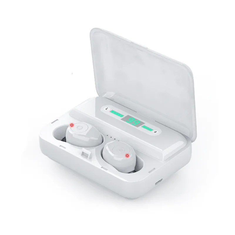 4 F9 TWS 5,0 Bluetooth 9D стерео наушники беспроводные наушники IPX5 водонепроницаемые наушники 2000 мАч светодиодный умный внешний аккумулятор для телефона - Цвет: 4