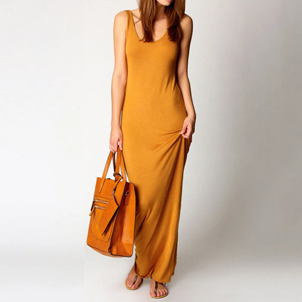 Женское праздничное облегающее платье макси летнее пляжное вечернее длинное без