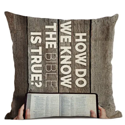 06 Art cushion cover Christian culture Bible cross Jesus pattern cotton and hemp pillow living room sofa decoration 45x45cm - Цвет: 06