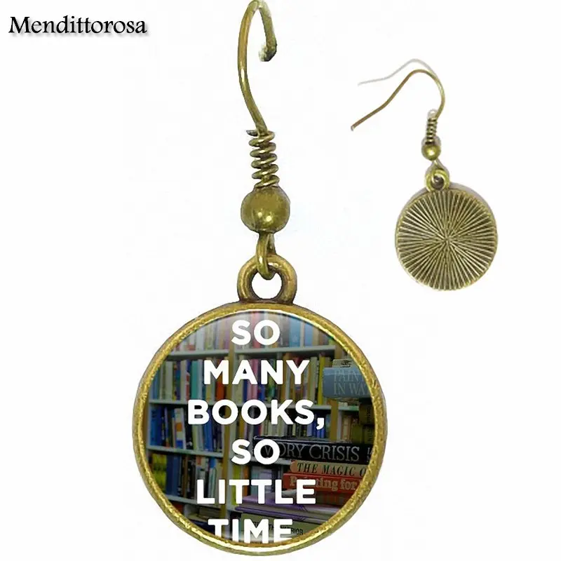 Так много книг для девушек ювелирные изделия с покрытием из стекла кабошон