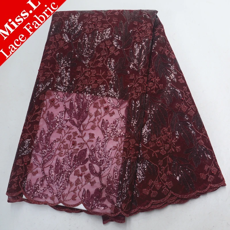 Новейшее французское кружево с блестками ткань бисером вышивка шнурки из