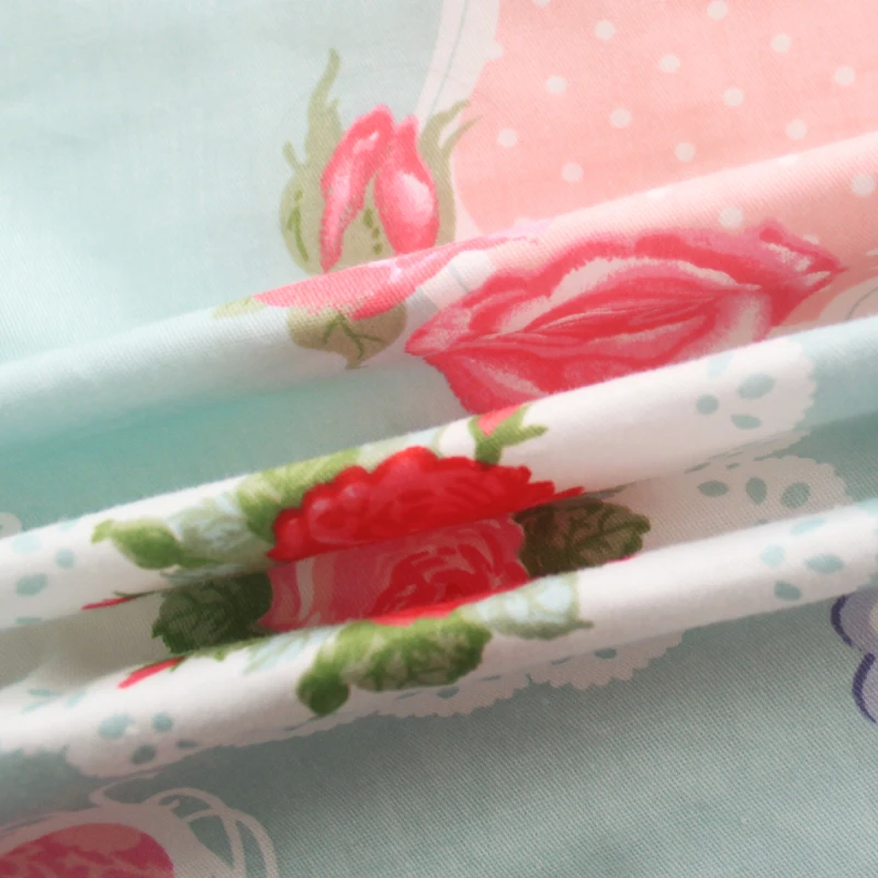 

New Cotton Korea flower printed Duvet Cover Set princess candy girl lace lovely sweet bedding room home textile FG179