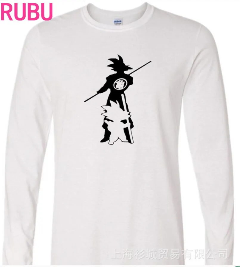 2017 новые модные футболки goku футболка с длинным рукавом для мужчин harajuku ball z hipster