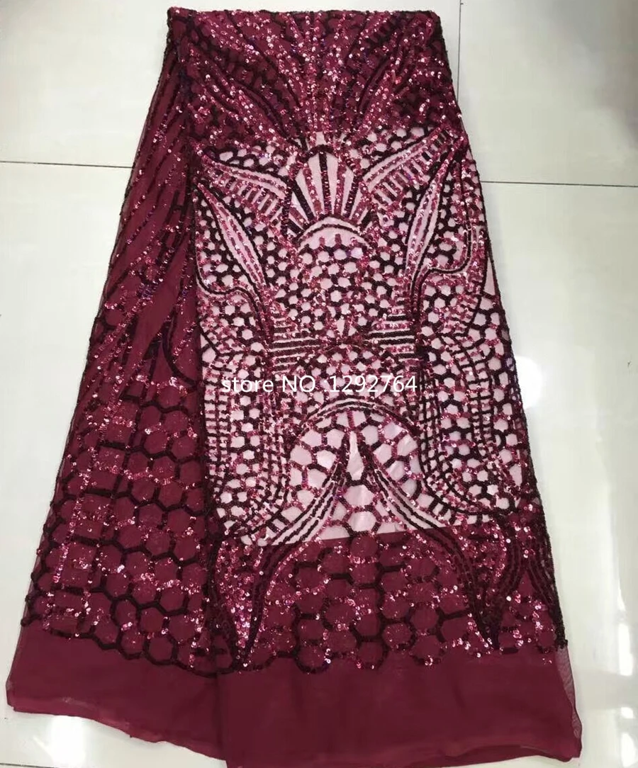 Африканский кружевной тюль с пайетками Горячая новинка 2016 цвет черный гипюр