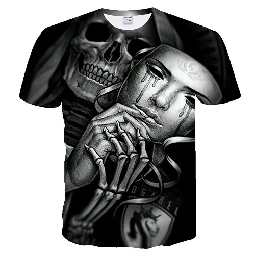 TXUO-294 Новинка, новая модная мужская футболка с принтом lovers Crown Skulls, 3D футболка, черные футболки, мужские хип-хоп уличные футболки с круглым вырезом - Color: TXUO-294